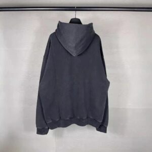 balenciaga vintage logo hoodie black