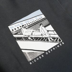 erd gradient print grey hoodie