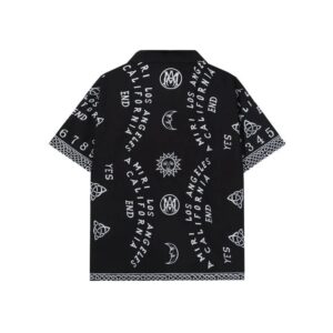 amiri sun & moon motif shirt black