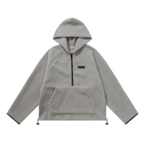 essentials fleece hoodie black/grey