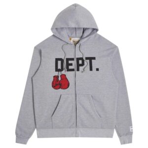 gallery dept boxing graphic hoodie gray/black