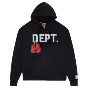 gallery dept boxing graphic hoodie gray/black
