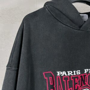 balenciaga vintage logo hoodie black