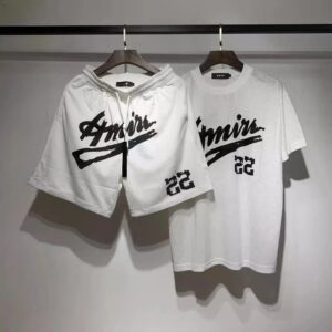 amiri breathable mesh set black white