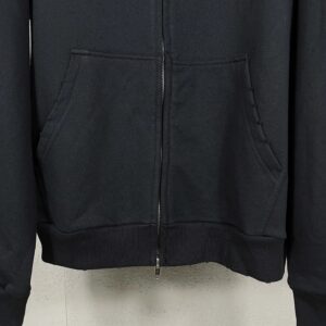 balenciaga logo zip hoodie black/white