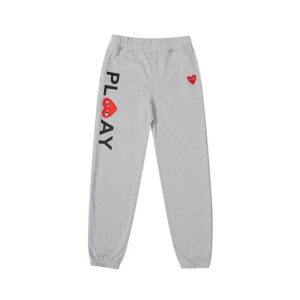 cdg heart embroidery tees multicolor