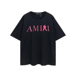 amiri logo print tee white black