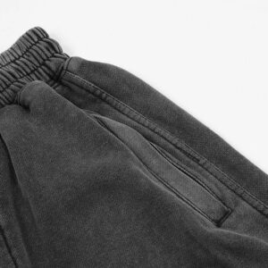 represent elastic denim shorts black