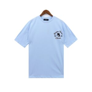amiri flocked emblem t shirt blue