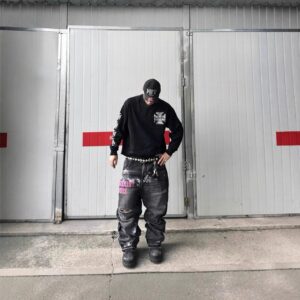 sssaint louis cross star graffiti tee black/white