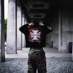 sssaint louis cross star graffiti tee black/white