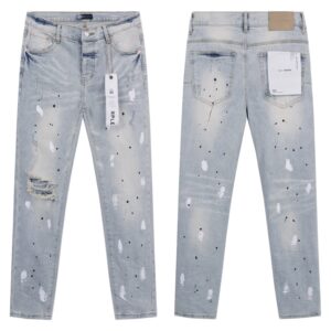 purple brand washed slim jeans multi color