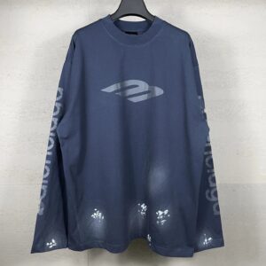 balenciaga washed effect long sleeve tee multicolor