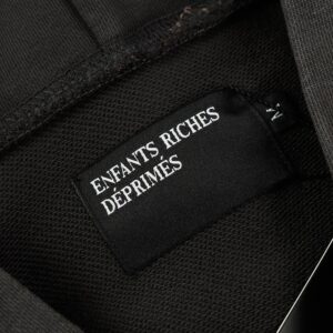 erd wash print hoodie black