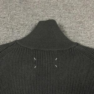 mm6 zip knit cardigan black/grey