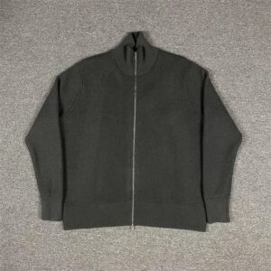 mm6 zip knit cardigan black/grey