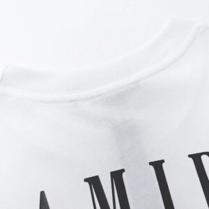 amiri logo print tee white black