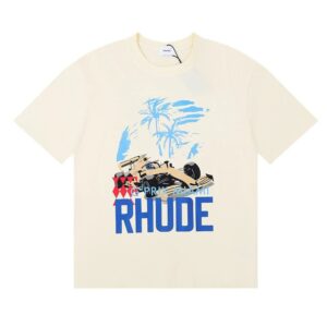 rhude racing logo t shirt multi