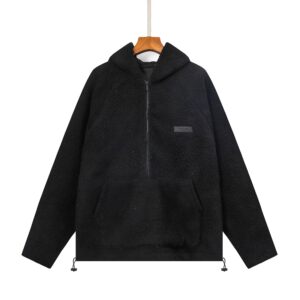 essentials fleece hoodie black/grey