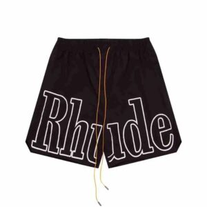 rhude logo beach shorts multicolor