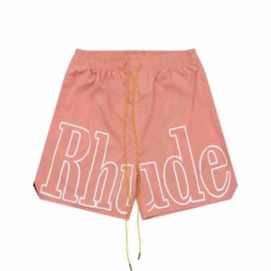 rhude logo beach shorts multicolor