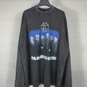 balenciaga washed effect long sleeve tee multicolor