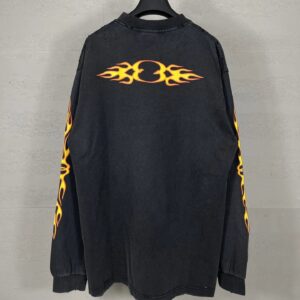 balenciaga washed effect long sleeve tee multicolor
