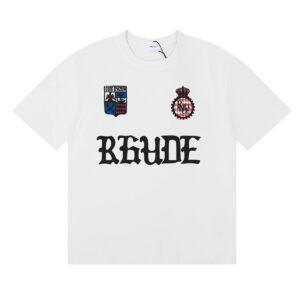 rhude badge print tee multicolor