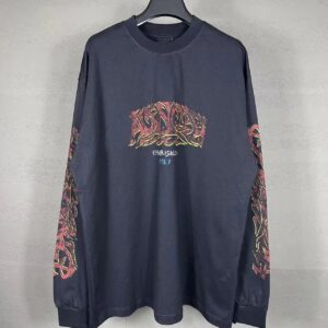 balenciaga washed effect long sleeve tee multicolor