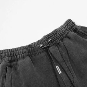 represent elastic denim shorts black