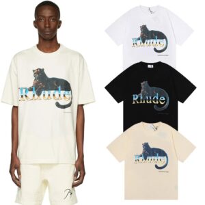 rhude black panther t shirt multi