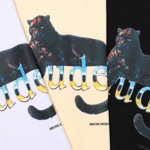 rhude black panther t shirt multi