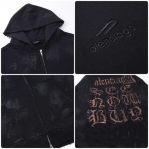 balenciaga graffiti hoodie black