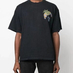 rhude sunset palm racing tee multicolor