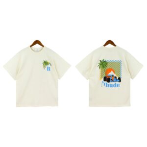 rhude sunset palm racing tee multicolor