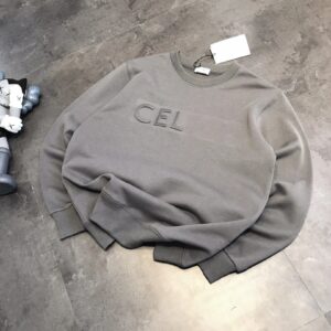 black embossed celine sweatshirt