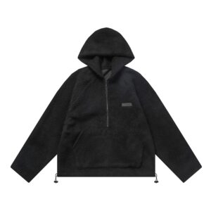 essentials fleece hoodie black/grey