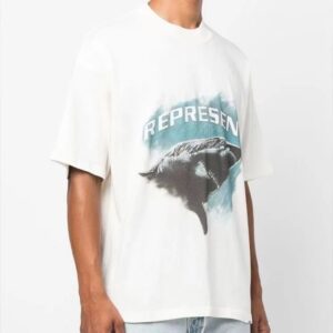 represent shark washed t shirt multicolor