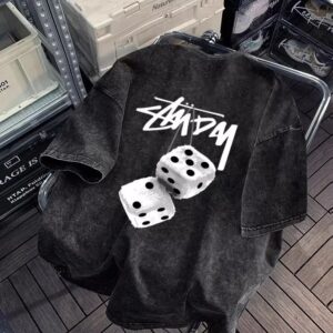 stussy oversized black tee