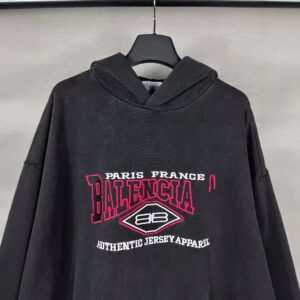 balenciaga vintage logo hoodie black
