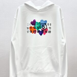 maison margiela hoodie white