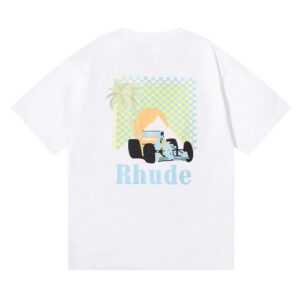 rhude sunset palm racing tee multicolor
