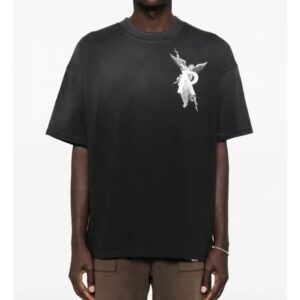 represent angel graphic t shirt black