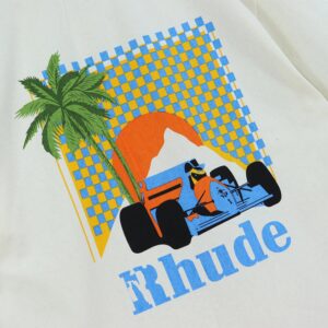 rhude sunset palm racing tee multicolor