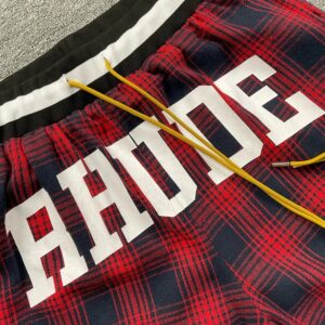 rhude plaid mesh shorts multicolor