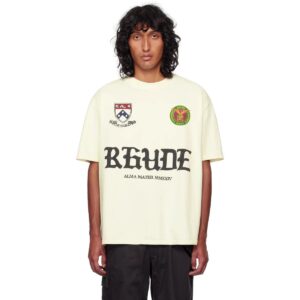 rhude geometric logo t shirt black