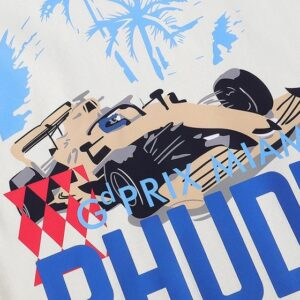 rhude racing logo t shirt multi