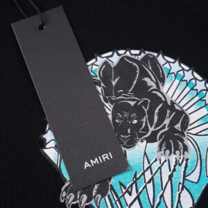 amiri black leopard t shirt multi