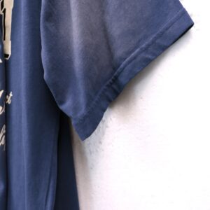 amiri washed logo t shirt blue