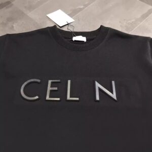 black embossed celine sweatshirt
